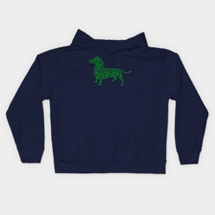 St Patricks Day Shamrock Dachshund Kids Hoodie